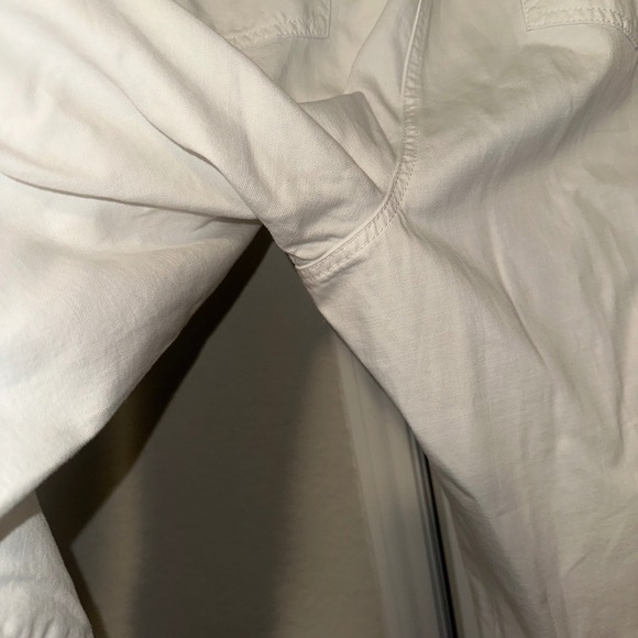Talbots Supersoft Cargo Pants White Woman's Size 20WP Cotton Linen Blend Summer - Picture 6 of 12